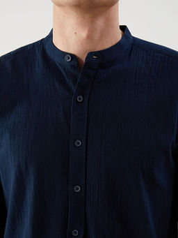 Regular Fit Krinkle B?zg?l? Erkek G?mlek