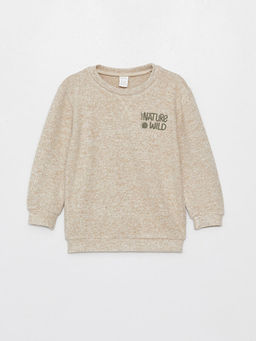 Bisiklet Yaka Uzun Kollu Erkek Bebek Sweatshirt