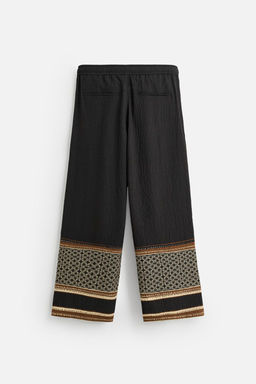 RELAXED FIT COLOUR BLOCK TROUSERS - Zara фото 8