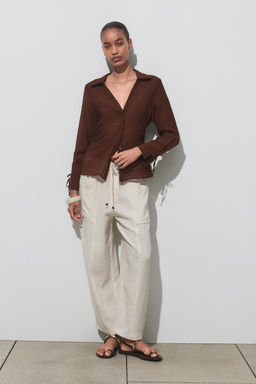 RUSTIC TROUSERS WITH ELASTIC WAIST - Zara фото 9
