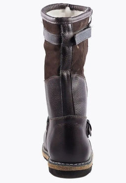 Монголки коричневые с замком, войлочная подошва, - Мирунт фото 25