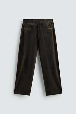 TEXTURED VELVET TROUSERS - Zara фото 6