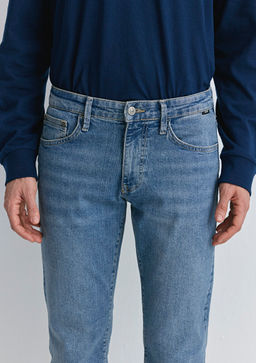 Hunter 90lar Puslu Vintage Ac?k Mavi Jean Pantolon  фото 6