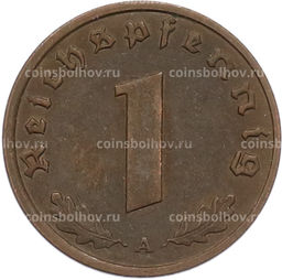 Монета 1 рейхспфенниг 1939 года A Германия