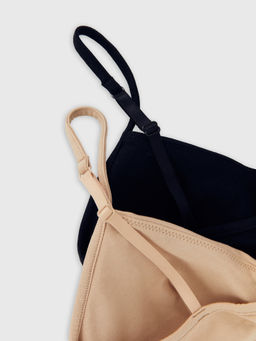 Бюстье женское набор (2 шт.) в черном и бежевом цвете черный 512388-2 - Mark formelle фото 10