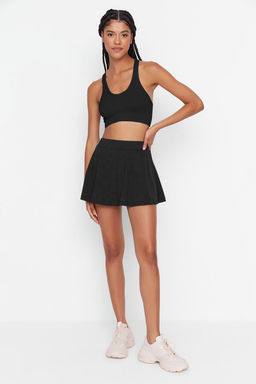 Siyah 2 Katmanl? Ici Sortlu Tenis Orme Spor Sort Etek TWOSS22SR00067