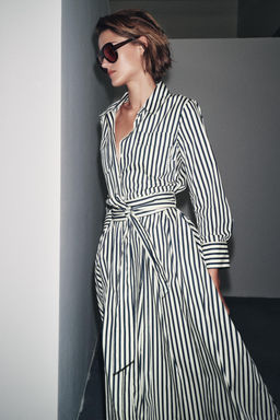 STRIPED SHIRT DRESS ZW COLLECTION - Zara фото 2