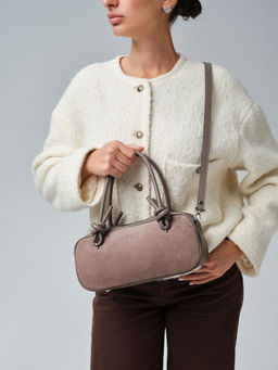 Замшевая сумка Curl DBR 31363 капучино  фото 7