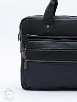 Портфель мужской кожаный 711XL black Fuzhiniao
