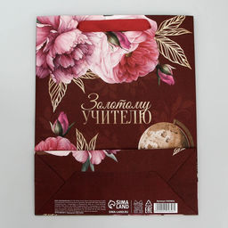 Пакет ламинированный Золотому Учителю, ML 21 25 8 см - Доступные радости фото 7