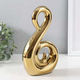 Фигурка керамика «Абстракция. Лебедь», золото,14.5×5.5×25 см