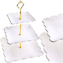 26514 Конфетница 3х ярус ЭЛИС 15-20-26см LR (х12)