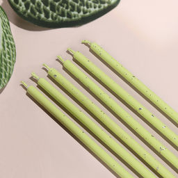 Свечи для торта, 6 штук «Исполнение желаний», 15 см, салатовый