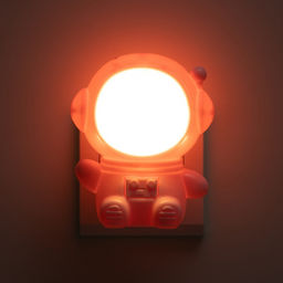 Ночник «Приветливый космонавт» 1 Вт LED 4000-6000К Розовый 10×9×11.5 см