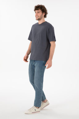 Erkek Oversize Fit Bisiklet Yaka Antrasit Ti__rt Sepette S_rpriz _ndirim - U.s. polo assn фото 5