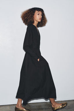 ZW COLLECTION PLEATED MIDI DRESS - Zara фото 3