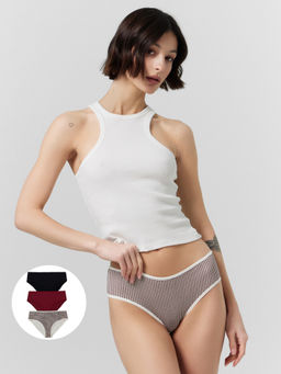 Цена за 2 штуки! Трусы слипы женские в наборе, 3 шт