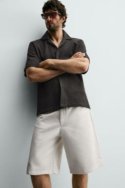 CAMISA REGULAR FIT ESTRUCTURA / Carb?n - Zara фото 6