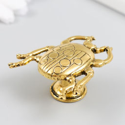 Ручка для шкатулки металл «Божья коровка», состаренное золото, 4.8×4.3 см