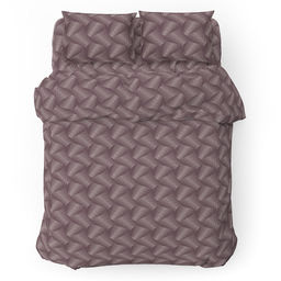 Постельное белье, комплект 1,5 спальный Иллюзия, шоколад, 4 предмета: пододеяльник на кнопках 145х215см, простыня 150х220см, 2 наволочки 70х70см с клапаном-запахом, поплин Комфорт 115г/м2, хлопок 100%, упаковка классическая ПВХ 32х41см, Домашн