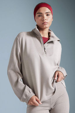 DeFactoFit Oversize Genis Kal?p Dik Yaka Modal Sporcu Sweatshirt фото 2