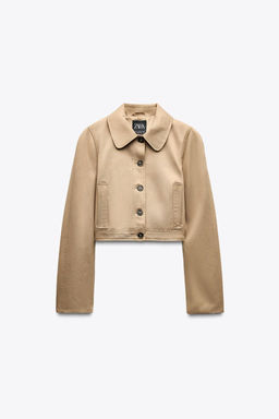 SHORT SHIRT-STYLE TRENCH COAT - Zara фото 5