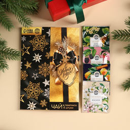 Чай в пакетика «С Новым годом!» в конверте, 7,2 г (4 шт . х 1,8 г).