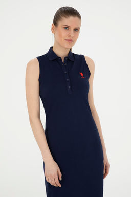 Kad_n Lacivert Polo Yaka _rme Elbise