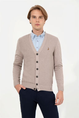 Мужской кардиган базового трикотажа из норки и меланжа Неожиданная скидка в корзине