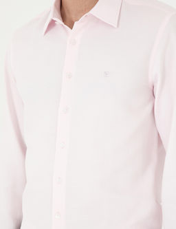 Рубашка Pierre Cardin Slim Fit светло-розовая с длинным рукавом