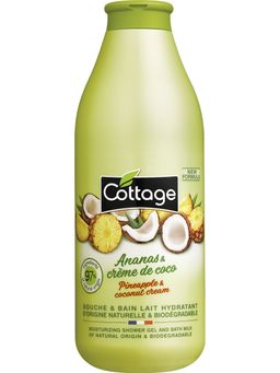 COTTAGE Увлажняющий гель для душа и пена для ванны 2в1 АНАНАС & КОКОС 750 мл