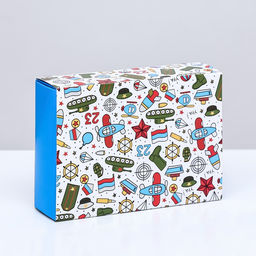 Коробка для конфет 6 шт, Мужской день 13,7 х 9,8 х 3,8 см - UPAK LAND фото 2