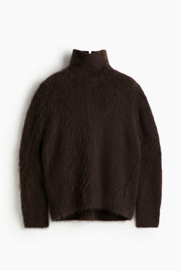 Jersey de cuello alto en mezcla de mohair