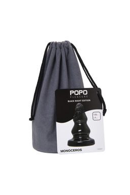 Анальная втулка TOYFA POPO Pleasure Monoceros, PVC, черная, 15 см, 7 см  фото 8