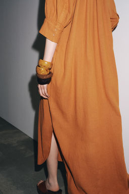 ZW COLLECTION LINEN TUNIC DRESS - Zara фото 10