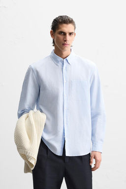 COTTON - LINEN SHIRT - Zara фото 18