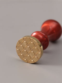 Печать для сургуча с пластиковой ручкой «Сетка с бантиками», 6.3×2.5×2.5 см