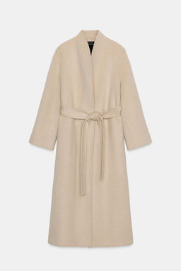 ZW COLLECTION LIMITED EDITION MINIMAL WOOL BLEND COAT - Zara фото 11