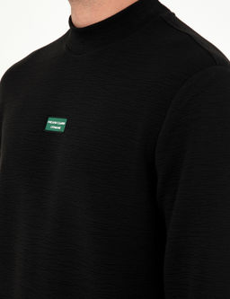 Siyah Regular Fit Sweatshirt - Pierre cardin фото 7