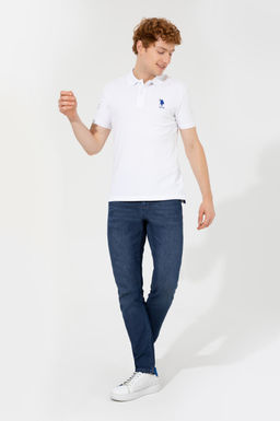 Мужская белая базовая футболка - U.s. polo assn фото 4