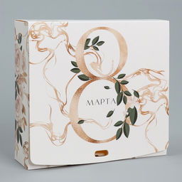 Цена за 2 шт. Коробка подарочная складная, упаковка, 8 марта, золото, 20?18?5 см