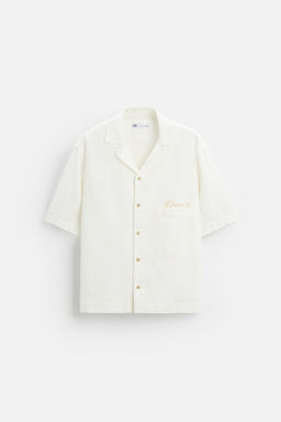 EMBROIDERED TEXTURED WEAVE SHIRT - Zara фото 14