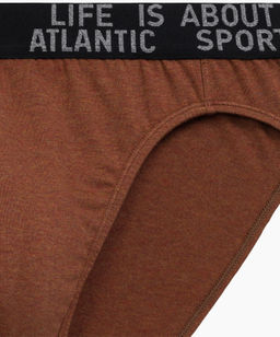 ATLANTIC 3MP-209 Трусы спорт Melange - набор 3 шт. темно-серый меланж + медно-багряный меланж + коричневый меланж фото 5