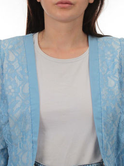219 LT. BLUE Пиджак женский (68% хлопок, 32% полиэстер)