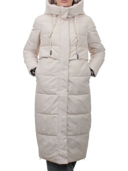 753 LT. BEIGE Пальто зимнее женское (170 гр. холлофайбер) - Фабричный китай фото 3