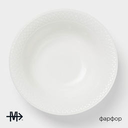 Тарелка глубокая Magistro Argos, 650 мл, 18×18×6 см, фарфор, белая