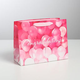 Пакет ламинированный горизонтальный Congratulations!, MS 23 18 10 см