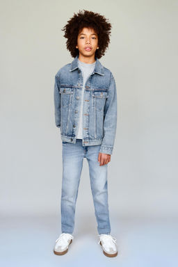 CAZADORA DENIM B?SICA / Azul