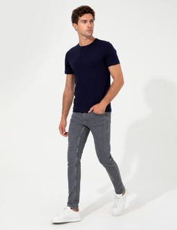 Темно-синяя облегающая базовая футболка - Cacharel фото 10