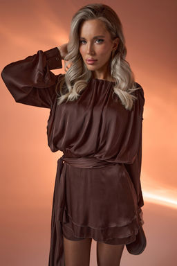 Платье Муза (шоколадный) - Эльза фото 22